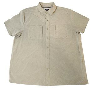 X-Caster Short Sleeve Button Down Shirt UPF 30 Sun‎ Protection Men's Size XXL